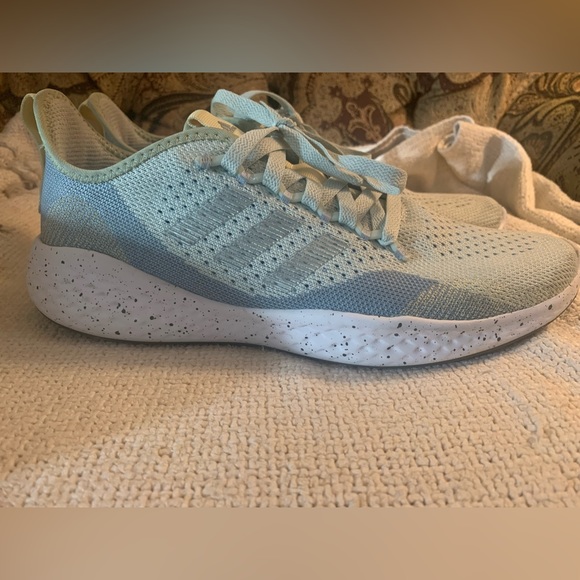 Adidas Fluid Flow 2.0 Running Shoes Womens 10 Mint Green Silver Yellow Athletic - Picture 3 of 10